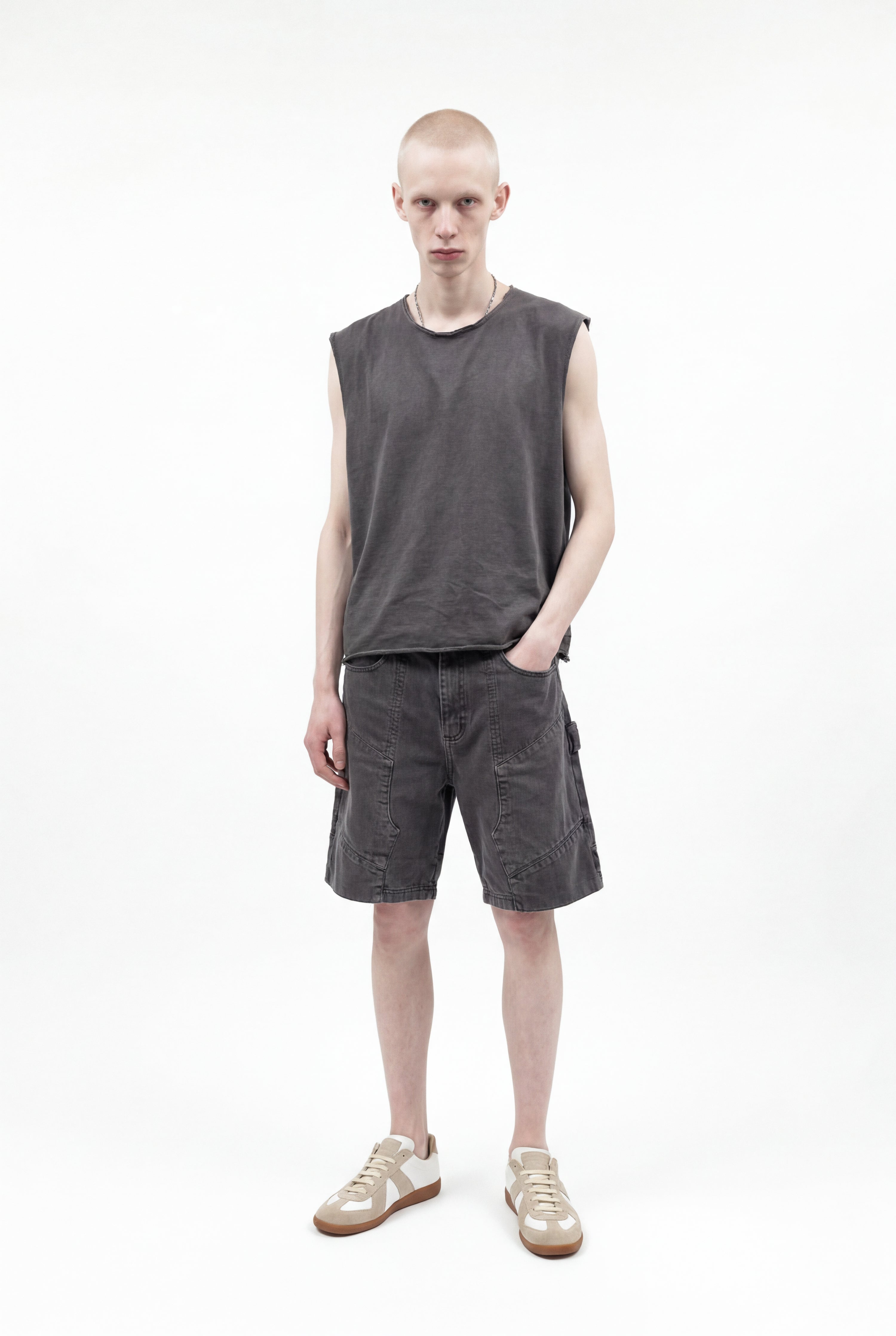DENIM CARPENTER SHORTS