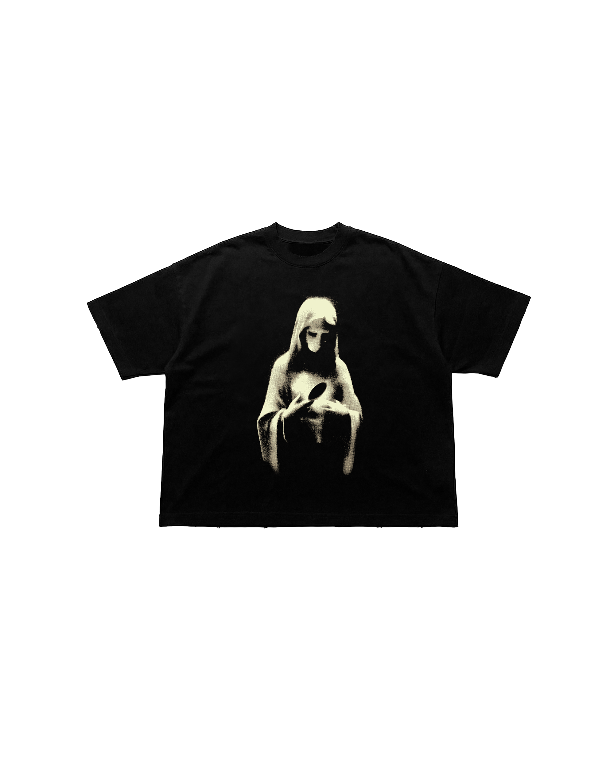 SANTA BOXY TEE - BLACK