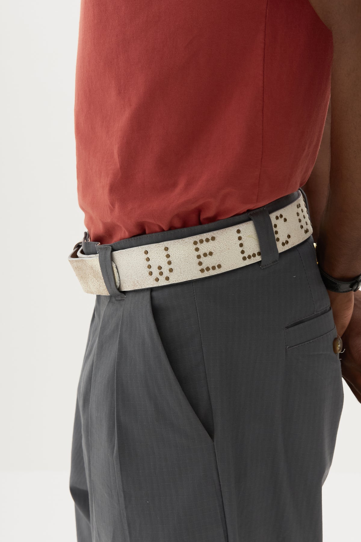 CHARCOAL TAILORED PANTS x WSG