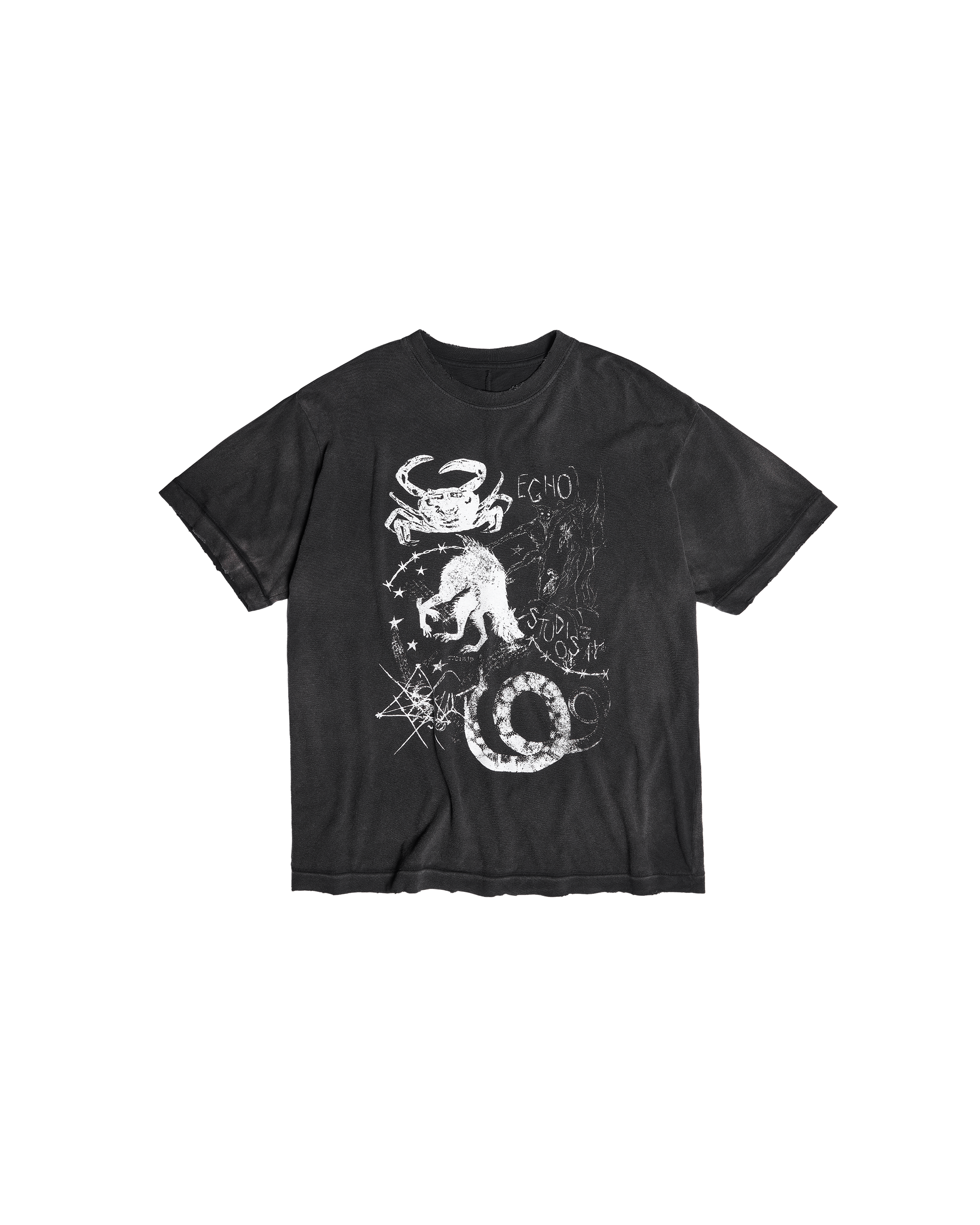 GNOSIS REGULAR GAZE TEE - FADED BLACK