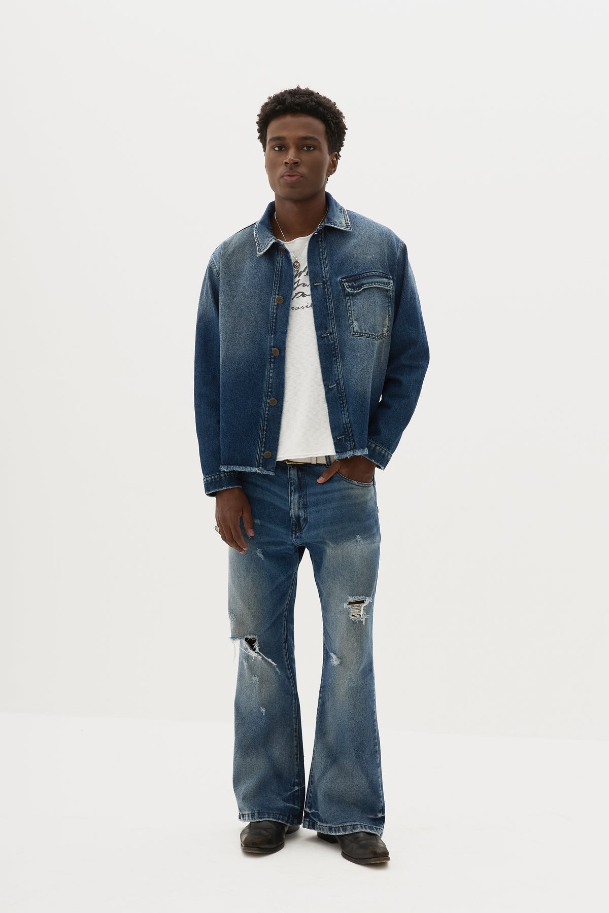 WORN DENIM JACKET  x WSG